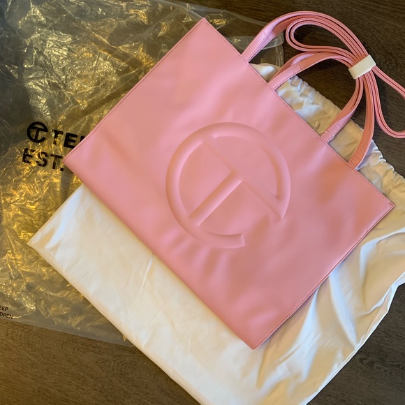 SOLD Telfar Large Shopping Bag in Bubblegum - Picture 3 of 5
